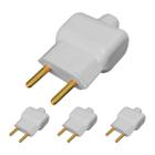 Kit 4 Pino Plug Macho gigante bipolar 2P 10A 250V Ilumi