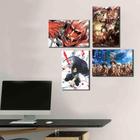 Kit Quadros Anime Shingeki No Kyojin Attack On Titan 20x30 (Branco)