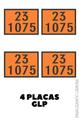 Kit 4 Placas Numerologia Laranja Onu 23 1075 Carga Perigosa