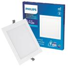 Kit 4 Plafon Led Philips Quadrado Embutir 24w Luz Neutra 4000K