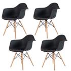 Kit 4 Poltronas com Braço Decorativas Charles Eames Eiffel 132PP - Riverside