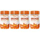 Kit 4 Potes Bronze Skin Betacaroteno Suplemento Alimentar Bronzeamento Natural Óleo de Cenoura Urucum Natunectar 240 Capsulas