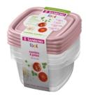 Kit 4 Potes Herméticos Comida Bebê Com Tampa Livre Bpa 360Ml