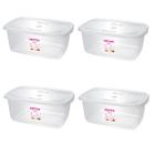 Kit 4 Potes P/Alimentos Organizador 3,2L Transparente-SANREMO