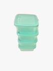 Kit 4 potes quadrados de plástico para armazenar alimentos cozinha moderna