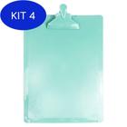 Kit 4 Prancheta Plástica 1/2 Ofício Dello Serena Pastel Verde