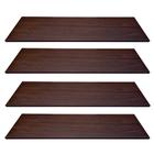 Kit 4 Prateleiras Mdf 60x20 Tabaco Nicho Livros Revista