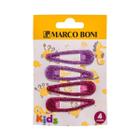 Kit 4 Presilhas De Cabelo Tic Tac Glow Glitter Marco Boni