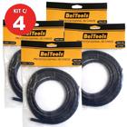 Kit 4 Protetor Cabos Espiral 10mm X 2 Metros Preto Beltools