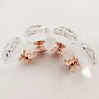 Kit 4 Puxadores Pegador Cristal 40 Mm Porta Gaveta Rose Gold