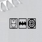 Kit 4 Quadros Decorativo Vazado Heróis Homem de Ferro Batman Capitão América DC Marvel Mdf 3mm Diversos Modelos Decorati