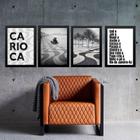 Kit 4 Quadros Rio Janeiro - Gírias Carioca 45X34Cm - Vidro