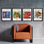 Kit 4 Quadros Vintage Posters Matisse 24x18cm