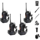 Kit 4 Radio Walk Talk Comunicador 12km 16 Ch Baofeng 777s Vhf Cor Preto