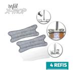 Kit 4 Refil XMop Dolce Home Limpador Esfregão Microfibra Multiuso