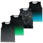 Kit 4 Regata Masculina Academia Dry Fitness Camiseta Cavada Estampada Bike Corrida Musculacao - Efect