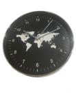 kit 4 Relógio Parede Sala Escritório Cromado Mapa Continente