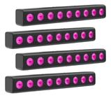 Kit 4 Ribaltas Pixel 9 Leds Rgbw 4in1 Dmx C/controle Remoto - SHOWTECH