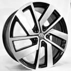 Kit 4 Rodas Aro 17x7 5x112 Jetta Preta Diamantada Krmai S19