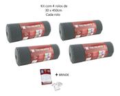 Kit 4 Rolos Forro Para Gavetas Armário Closet Antiderrapante