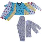 Kit 4 Roupa De Dormir Menino Manga Longa Bebê Algodão Fresquinho P M G
