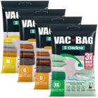 Kit 4 Saco Vacuo Vacbag Embalagem Grande Médio Edredom Roupa - Ordene