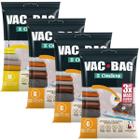 Kit 4 Saco Vacuo Vacbag Guardar Roupa Embalagem Grande Médio