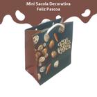 Kit 4 Sacolas Mini Decorativa Lembrancinha Feliz Páscoa Com Alça Cores