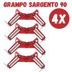 Kit 4 Sargento Angular 90 Graus Grampo Cantoneira Marcenaria