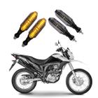 KIT 4 Seta Esportiva Pisca de Led Modelo P26 Para Moto Honda NXR 160 BROS Ano 2016 2017 2018201920202021