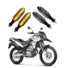 KIT 4 Seta Esportiva Pisca de Led Modelo P26 Para Moto Honda XRE 300 ABS Ano 2004 2005 2006 2007 2008 2009 - Stallion