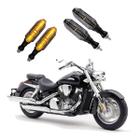 KIT 4 Seta Esportiva Pisca de Led Modelo P26 Para Moto VTX 1800R Ano 2004 2005 2006 2007 2008 2009 - Stallion