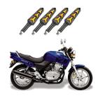 KIT 4 Seta Sequencial Pisca de Led Estrela Modelo P09S Moto CB 500 Ano 2010 2011 2012 2013 2014 2015 - Stallion