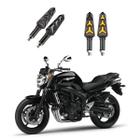 KIT 4 Seta Sequencial Pisca de Led Estrela Modelo P09S Moto FZ6 N Ano 2010 2011 2012 2013 2014 2015 - Stallion