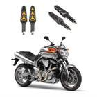 KIT 4 Seta Sequencial Pisca de Led Estrela Modelo P09S Moto MT01 1670cc Ano 2010 2011 2012 2013 2014 2015 - Stallion