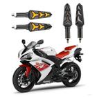 KIT 4 Seta Sequencial Pisca de Led Universal Estrela Modelo P09S Moto YMH YZF R1 2004 2005 2006 2007 2008 2009