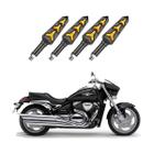 KIT 4 Seta Sequencial Pisca de Led Universal Modelo P09S Estrela Moto BOULEVARD M 1500 ano 2004 2005 2006 2007 2008 2009