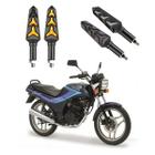 KIT 4 Seta Sequencial Pisca de Led Universal Modelo P09S Estrela Moto CBX 150 2016 2017 2018 2019 2020 2021