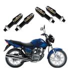 KIT 4 Setas Esportiva Pisca de Led Modelo P29 Para Moto Honda CG 150 Titan ES 2004 2005 2006 2007 2008 2009