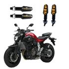 KIT 4 Setas Esportiva Pisca de Led Modelo P29 Para Moto MT07 689CC 2010 2011 2012 2013 2014 2015