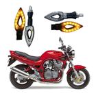 Kit 4 Setas Esportivas Led P01C Carbono Modelo Flecha vazado Moto Bandit 600 Ano 2004 2005 2006 2007 2008 2009