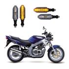 KIT 4 Setas Esportivas Pisca de Led Modelo P26 Para Moto SUZUKI GS 500 Ano 2010 2011 2012 2013 2014 2015 - Stallion