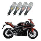 Kit 4 Setas Pisca de Led Dianteiro E Traseiro Modelo PF01 Honda CBR 500R 2010 2011 2012 2013 2014 2015