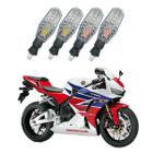 Kit 4 Setas Pisca de Led Dianteiro E Traseiro Modelo PF01 Honda CBR 600RR 2016 2017 2018201920202021