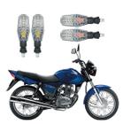 Kit 4 Setas Pisca de Led Dianteiro E Traseiro Modelo PF01 Honda CG 150 TITAN ES 2004 2005 2006 2007 2008 2009