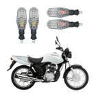 Kit 4 Setas Pisca de Led Dianteiro E Traseiro Modelo PF01 Para Moto Honda CG 125 CARGO 2016 2017 2018 2019 2020 2021