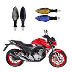 KIT 4 Setas Sequenciais de Led Pisca Azul e Amarelo P43S Para Moto Honda CB 250 Twister 2016 2017 2018201920202021 - Stallion