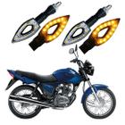 Kit 4 Setas Sequenciais Led P01S Flecha Vazado Para Moto CG 150 Titan EX 2016 2017 2018201920202021