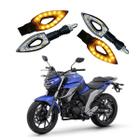 Kit 4 Setas Sequenciais Led P01S Flecha Vazado Para Moto FAZER 250 ANO 2010 2011 2012 2013 2014 2015