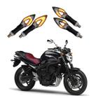 Kit 4 Setas Sequenciais Led P01S Flecha Vazado Para Moto FAZER 600 ANO 2016 2017 2018201920202021